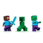 LEGO 21275 Minecraft TNT Jungle House Building Set, 287 Pieces, Interactive Explosion Feature, Includes Steve, Creeper, Zombie, Parrot Minifigures, Ages 8+