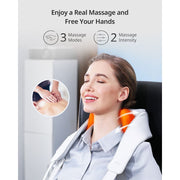 Ibreo Cordless 6D Deep Tissue Kneading Shiatsu Neck and Shoulder Massager with Heat, Gray
