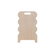 House of Happy Wiggle Two-Tier Storage Unit, Natural Finish, Durable Manufactured Wood, Compact Bookshelf with Whimsical Wavy Design