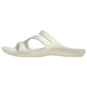 Crocs Women's Kadee II Shimmer Sandal, Z-Strap Design with Diamante Jewels, Lightweight Croslite Foam, Water-Friendly, Shimmer Stucco, Size 5