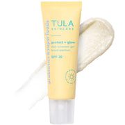 TULA Skincare Protect + Glow Daily Sunscreen Gel Broad Spectrum SPF 30 Lightweight Non-Greasy Gel 3.38 fl oz 1037