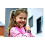 Mattel BDT4120NVWM Barbie Unisex Smartwatch for Kids with Touchscreen, Silicone Strap and 42mm Pink Metal Case