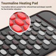 Comfytemp Far Infrared Heating Pad with 65 Tourmaline Stones, 6 Heat Levels, Auto Timer, Black, 12in x 24in, K90R1