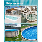 Wuwo Little Shark Pool Vacuum, Cordless Handheld with 60W Motor, 18 Gal/Min Suction, 5000mAh Battery, 1 Hour Runtime, Black