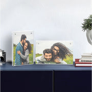 Sindcom 4x6 Acrylic Picture Frames 3 Pack, Frameless Clear Double-Sided Magnetic - Material: Acrylic