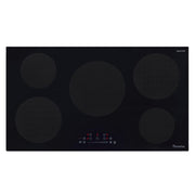 Rangaire 36 Inch Induction Cooktop, 5 HyperHeat Burners, Smooth Glass Ceramic Surface, Slide Touch Controls, 10900W, Child Lock, RCI361S