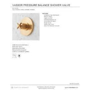 Signature Hardware SHVA8010BG Vassor Valve Trim Less Valve Brushed Gold Showers Valve
