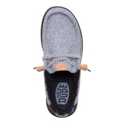 Hey Dude Wally Cozy Plaid Men's Casual Loafers, Lightweight, Breathable Textile Upper, Removable Memory Foam Insole, Elastic Lacing with Toggle, Smoke Grey/Multi, 11, 44341