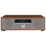 Crosley CR3501A-WA Fleetwood Bluetooth FM Clock Radio and CD Player, Walnut