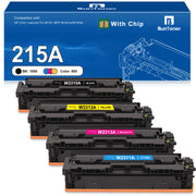 BunToner 215A Toner Cartridge Set, High Yield Black Cyan Magenta Yellow for HP Color LaserJet Pro M155 M182nw M183fw