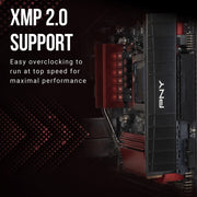 PNY XLR8 DDR4 3600MHz LP Kit Gaming 16GB 3600MHz Low Profile Desktop Memory Kit, 2x8GB, CL18, Aluminum Heat Spreader