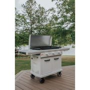 LOCO LCG3ST3C36 36 in. Cooking Space, Close Cart 3-Burner Propane Grill/Griddle in Beige/Bisque