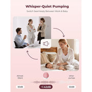 Momcozy M9 Hands Free Mobile Flow Double Breast Pump, App-Controlled Customizable Modes, 150ml Capacity, Cozy Red, Includes Storage Handbag