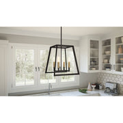 Quoizel Tilly 4-Light Pendant Light Fixture, Matte Black, Farmhouse Style, Dimmable, 14 in W x 15.75 in H, TIL2814MBK