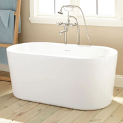 Signature Hardware 480874 Boone - Cross-Linked Acrylic Bathtub - 1300x650x500 - 150L capacity - With Integral Overflow -White