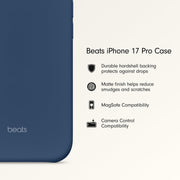 Beats iPhone 17 Pro Case with MagSafe and Camera Control, Matte Finish, Bedrock Blue, MGKG4LL/A