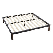 Mainstays Metal Bed Frame with Wood Legs, Black, Multiple Sizes King