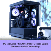 iBUYPOWER Y40 PRO Gaming Desktop PC, AMD Ryzen 7 9800X3D 8-Core Processor, AMD Radeon RX 9070XT 16GB Graphics, 32GB DDR5 RGB 5200MHz RAM, 2TB NVMe SSD, Windows 11 Home, Black