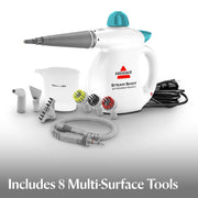BISSELL Steam Shot Extended Reach Handheld Steam Cleaner, 1000W, 16ft Cord, 10 fl oz Tank, Chemical-Free Cleaning, 4171W