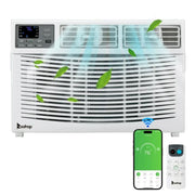 Ktaxon 8,000 BTU 115-Volt Window Air Conditioner With WiFi And Eco Mode For Medium Rooms, White