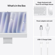 Apple iMac 24-inch All-in-One Desktop Computer, M4 Chip, 10-Core CPU, 10-Core GPU, 24GB Unified Memory, 512GB SSD, 4.5K Retina Display, Silver
