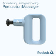 Reebok Hot & Cold Percussion Massager with Aromatherapy, 6-Speed Rechargeable Deep Tissue Relief, Portable Blue