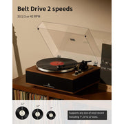 ANGELS HP-H019-0R-US HORN Vinyl Record Player Bluetooth Turntable