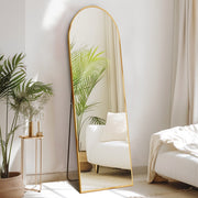 CONCETTA WMCON-MI-GZ-2164 Arched Full Length Floor Mirror, Gold Aluminum Frame, 59in x 16in