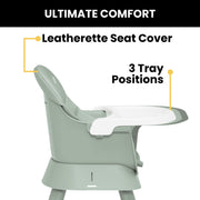 Delta Children Jeep Milestone 6-in-1 Convertible High Chair with Adjustable Tray, Sage Green, 23411-2446