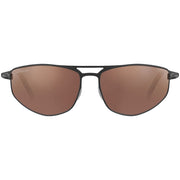Serengeti Masten Polarized Aviator Sunglasses, Matte Black Metal Frame, Drivers Brown Polarized Photochromic Lenses, Large 43, SS579001