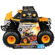 Monster Jam JCB DIGATRON Remote Control Truck, 1:15 Scale RC Monster Truck with 2.4GHz Full-Function Controller, Indoor/Outdoor, Official Vehicle for Kids Ages 4+