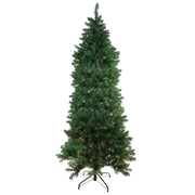 Northlight Eastern Pine Artificial Christmas Tree, Slim Profile, 12 ft, Green, Unlit, 3997 Tapered Tips, Five-Piece Assembly, Metal Stand