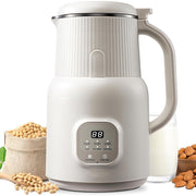 TWOMEOW DJJB608K 6 in 1 Nut Milk Maker Blender, 20oz Capacity, 304 Stainless Steel Interior, Self-Cleaning, Keep Warm Function, Cream Countertop Blender