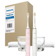 Philips Sonicare HX9912/96  DiamondClean Rechargeable Sonic Toothbrush 2-Pack, A3 Brush Head, 4 Cleaning Modes, USB Charging Case, White