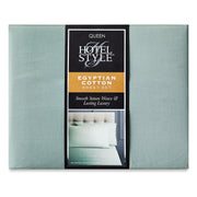 Hotel Style HS5401325722-12 4-Piece 600 Thread Count Green Egyptian Cotton Adult Bed Sheet Set, Queen - Deep Pocket