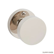 Contemporary Round Knob Solid Brass Dummy Interior Door Set w/ Round Escutcheon - Polished Nickel