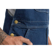 Carhartt Men's Loose Fit Denim Bib Overall, Durable 12.5-oz Cotton, Darkstone, Size 40W x 32L, 104672