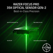 Razer Basilisk V3 Pro 35K Wireless Ergonomic Gaming Mouse with HyperScroll Tilt Wheel, 13 Customizable Controls, Chroma RGB Lighting, Black