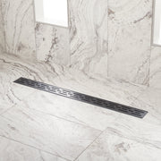 28 SLOTTED LINEAR SHOWER DRAIN - MATTE BLACK