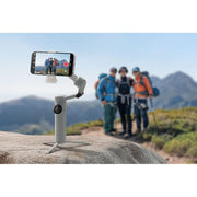 Insta360 INSTAFLOW2AI Flow 2 Plus Foldable Phone Gimbal, AI Multi-Person Tracking, Built-in Tripod, Remote Control, 10-Hour Battery, Gray