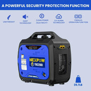Nexpow Portable Inverter Generator 2250W Super Quiet with CO Alarm Id