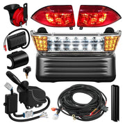 Partiue LED Golf Cart Light Kit, Deluxe 12V Street Legal System with Turn Signals, Brake Lights, Horn for Electric Club Car Precedent 2004-2008.5 D-Deluxe Precedent Light