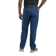 Berne Heartland Flex Relaxed Fit Carpenter Jean, Stretch Denim, Stone Wash Dark, 30W x 34L Tall, Straight Leg