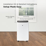 TCL 8,000 BTU Smart Portable Air Conditioner with Fan and Dehumidifier, White, 350 Sq. Ft., Model W8P95-5