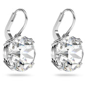 Swarovski Millenia White Earrings, Dazzling Round-Cut Crystals, Rhodium-Plated, Lightweight, Elegant Design, 5628351