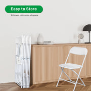 Ktaxon 10 Pack Commercial Plastic Folding Chairs, White
