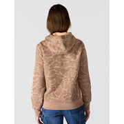 Carhartt Women's Relaxed Fit Midweight Logo Sleeve Graphic Hoodie, Soft Sepia Vintage Camo, 2X, 107267