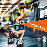 ARVAKOR Adjustable Dumbbell Set, 66 Lbs, Octagonal Anti-Roll Plates, Non-Slip Foam Grip, Multi-Use with Barbell Kettlebell Push-Up Stand, Orange, RXD-006