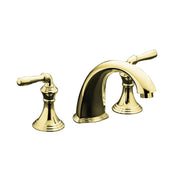 Devonshire 2-Handle Deck and Rim-Mount Roman Tub Faucet Trim Kit in Vibrant Polished Brass (Valve No