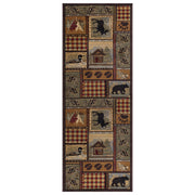 Tayse Nature Area Rug 6548 Lodge Multi Bears Moose 2' 7